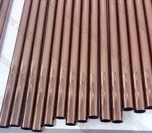 Layanan Metal Rose / Gold Pipes Vacuum PVD Coating Untuk Perlengkapan Kamar Mandi