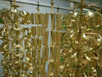 Lapisan Emas TiN pada Perhiasan, 24K Emas nyata sputtering depositon pada Jam, Perhiasan Emas PVD Coating