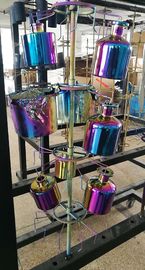 TiO warna pelangi peralatan pelapisan PVD, TiN pelapisan emas pada Glassware, Mesin Multi Arc PVD Plating