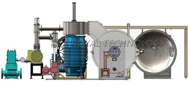 Harga yang bagus Helm Visor Vacuum Metalizing Machine, Horizontal Metallizing Coating Plant on line