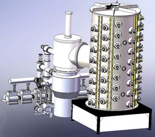 Harga yang bagus Rose Gold PVD Vacuum Coating Machine, Pipa Stainless Steel Besar PVD Plating on line