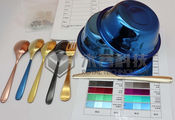 Mesin Lapisan Dekoratif PVD, warna emas PVD, warna biru PVD
