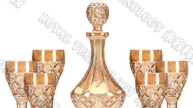 Perhiasan Kaca Arc Ion Vacuum Plating Equipment, Glass Bottles, Jars, Glass Necklace TiN Gold Coating, Silver