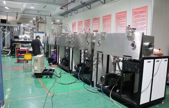 Harga yang bagus Serat basalt yang diputar, Serat kaca yang diputar, Serat karbon yang diputar Roll To Roll Inline Sputtering System on line