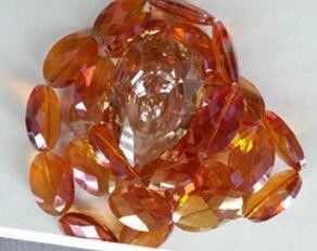 Produk Kaca Warna Amber PVD Coating Machine Arc Evaporation Plating Machine Pada Glass Beads
