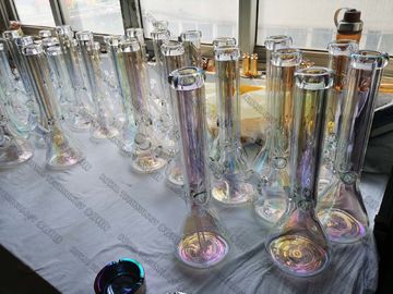 Glass Shisha Rainbow Dekorasi Coatings, Glassware PVD Vacuum Coating, Kaca Ashtray Rainbow warna