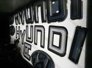 Harga yang bagus PMMA Illuminated 3D Led Car Logo Board, Layanan Acrylic 3D Forming dan Vacuum Metallizing on line