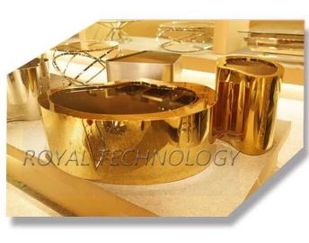 Peralatan Pelapisan Timah Emas Untuk Ubin Keramik, Titanium Nitrida Pvd Plating Machine